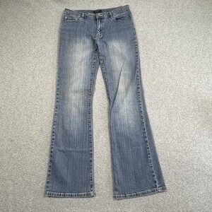 Poco Jeans Bootcut Flare Size 9 Blue Jeans Mid Rise Stretch Denim Casual Country
